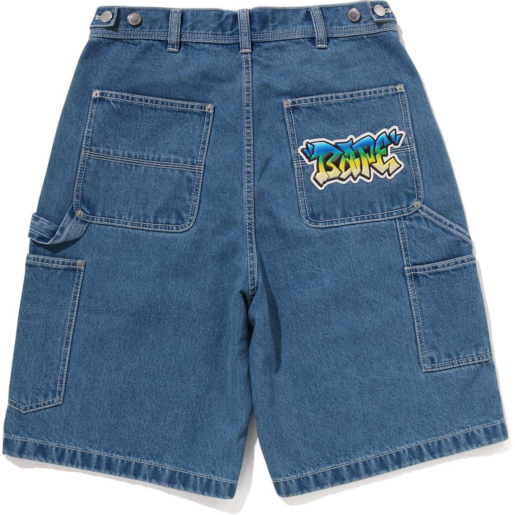 PATCH DENIM WORK SHORTS MENS