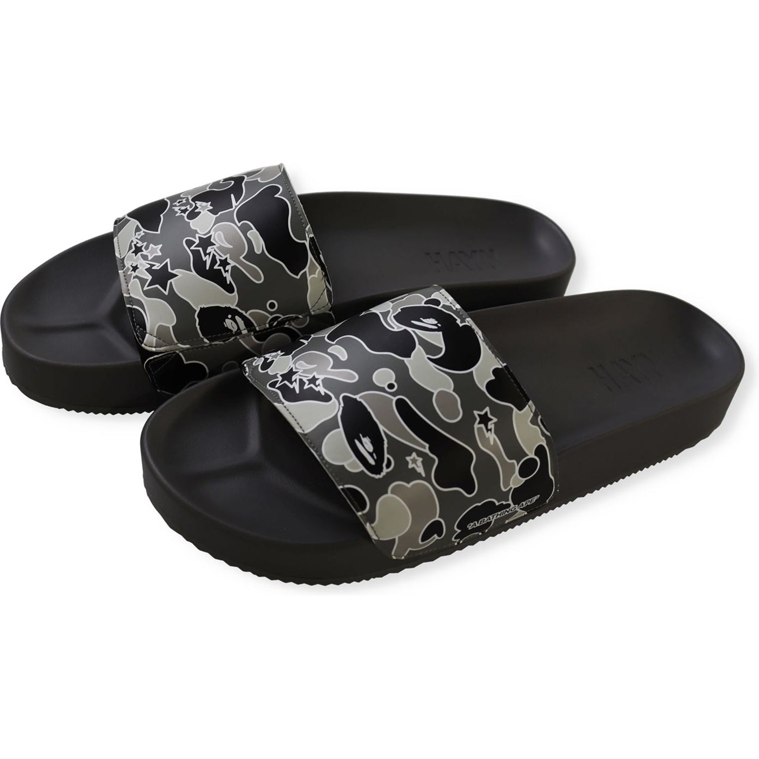 BAPE X HAYN STA CAMO SLIDE SANDALS MENS