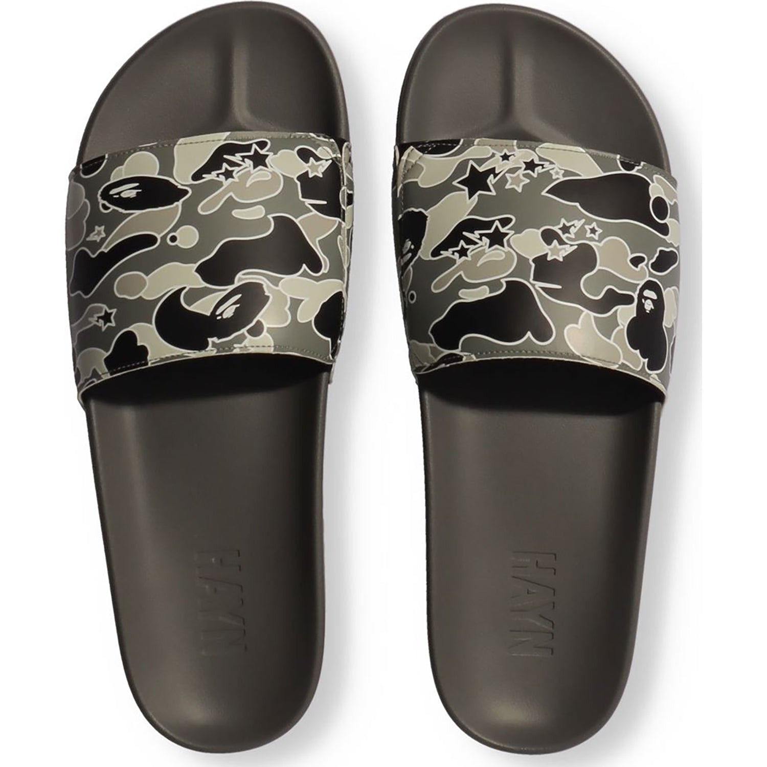 BAPE X HAYN STA CAMO SLIDE SANDALS MENS