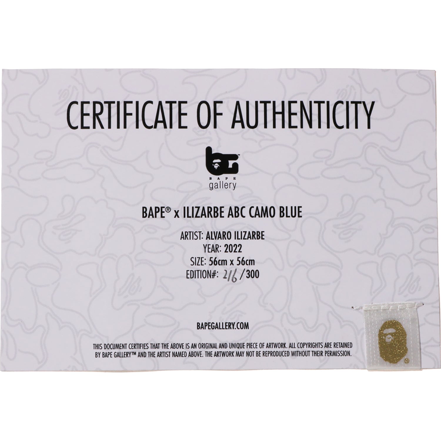 BAPE® X ILIZARBE ABC CAMO BLUE by ALVARO ILIZARBE