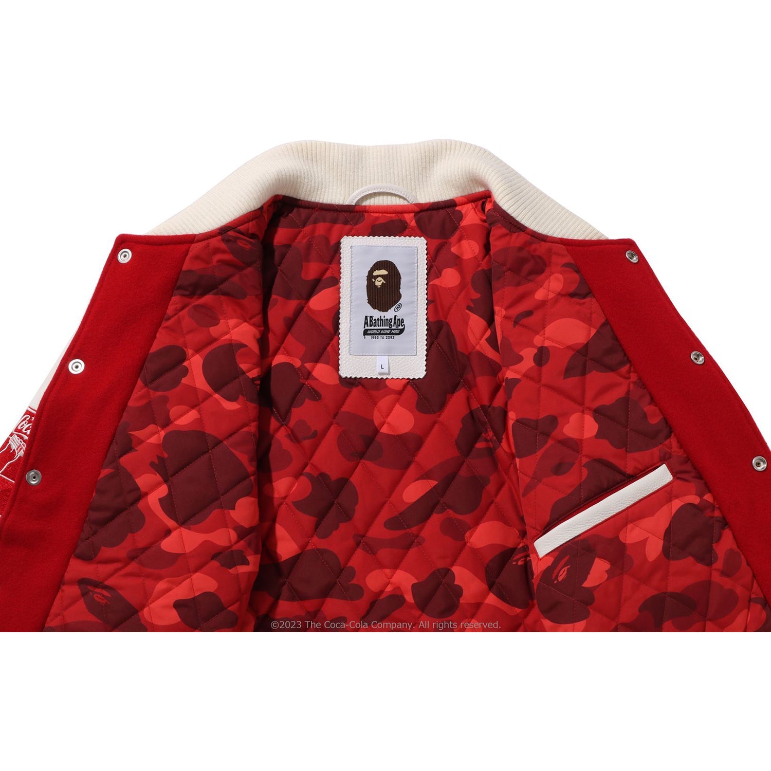 BAPE X COCA-COLA VARSITY JACKET MENS