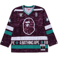 BAPE X MITCHELL & NESS NHL ANAHEIM DUCKS MESH HOCKEY JERSEY L/S TEE MENS