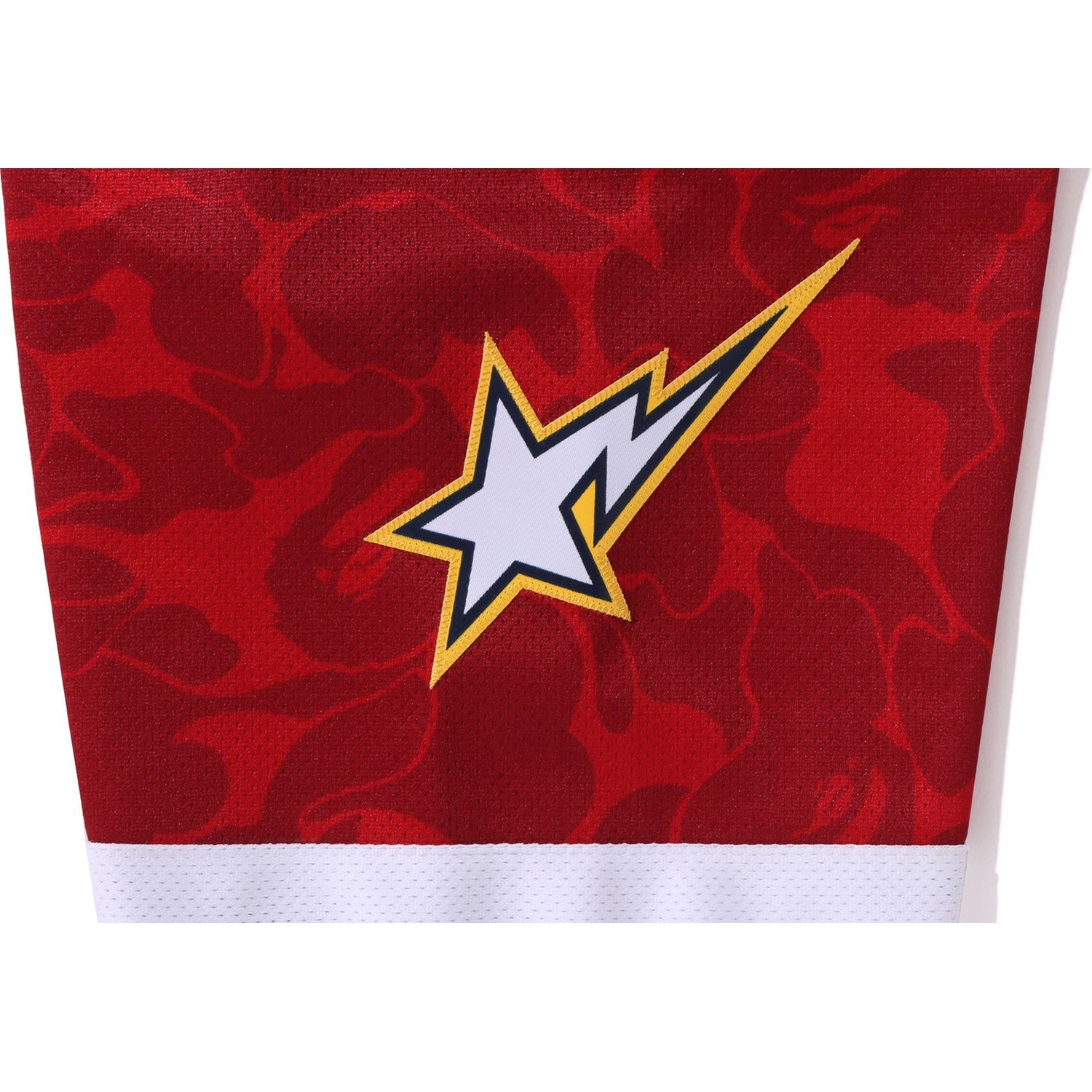 BAPE X MITCHELL & NESS NHL FLORIDA PANTHERS MESH HOCKEY JERSEY L/S TEE MENS