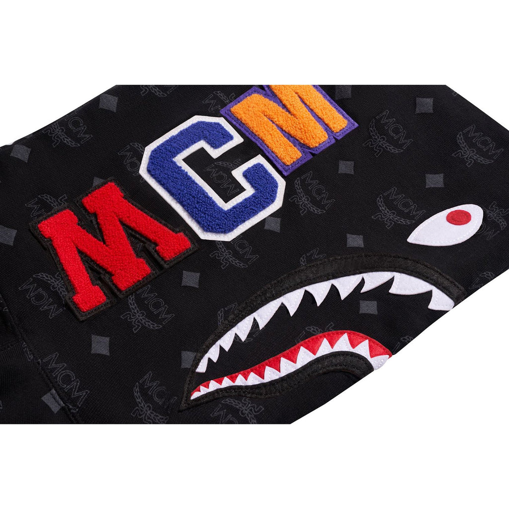 BAPE X MCM SHARK PULLOVER HOODIE MENS