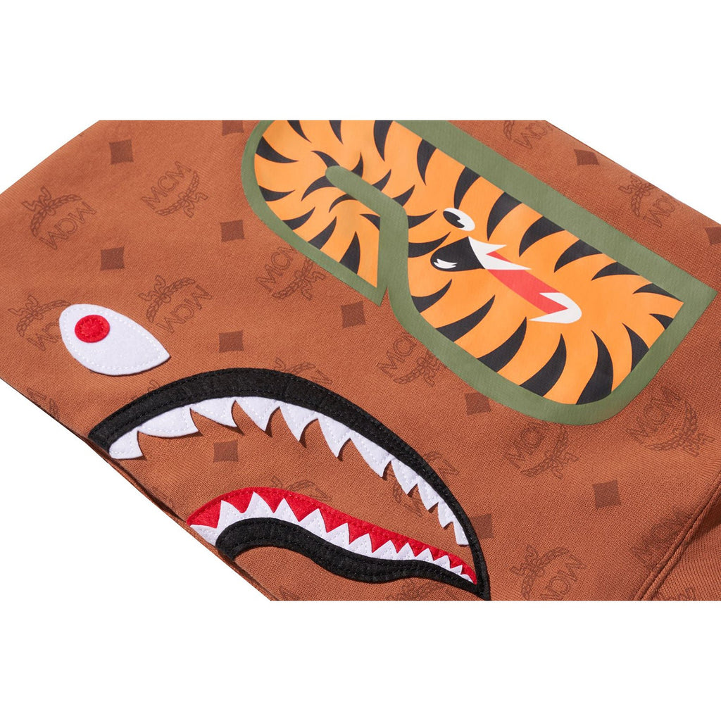 BAPE X MCM SHARK PULLOVER HOODIE MENS
