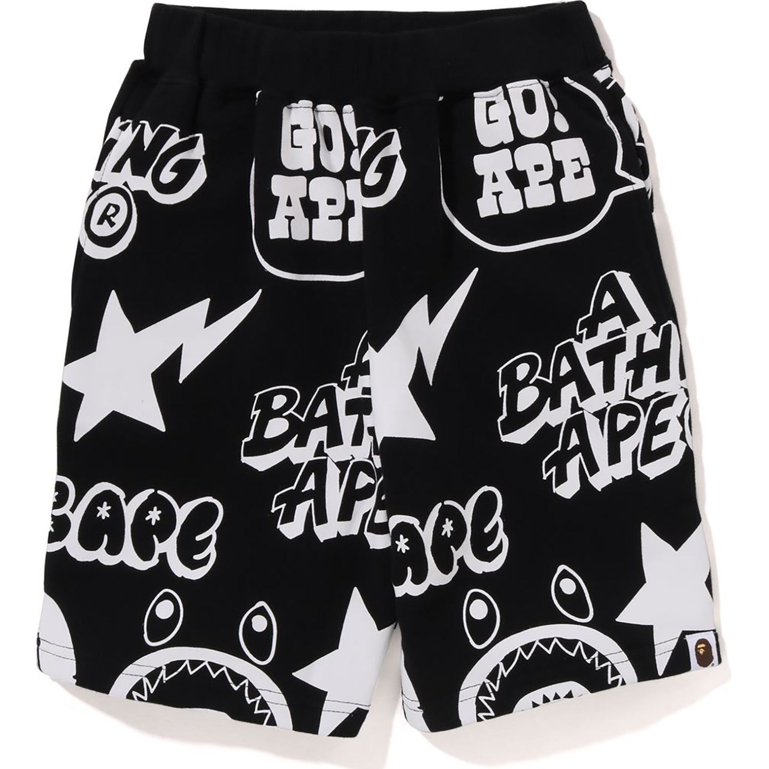 BAPE GRAFFITI PATTERN SWEAT SHORTS KIDS
