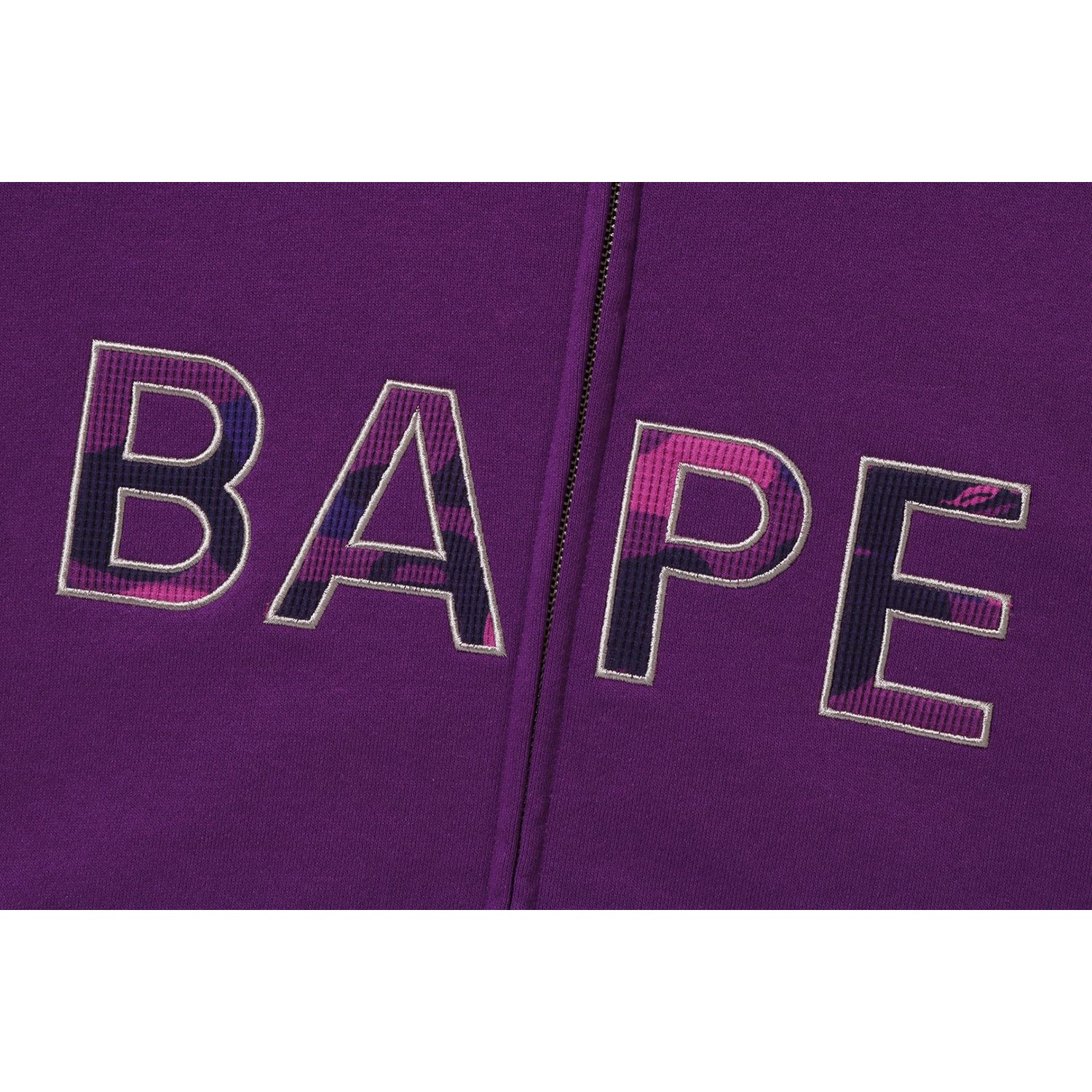COLOR CAMO THERMAL PATCH LOOSE FIT ZIP HOODIE MENS