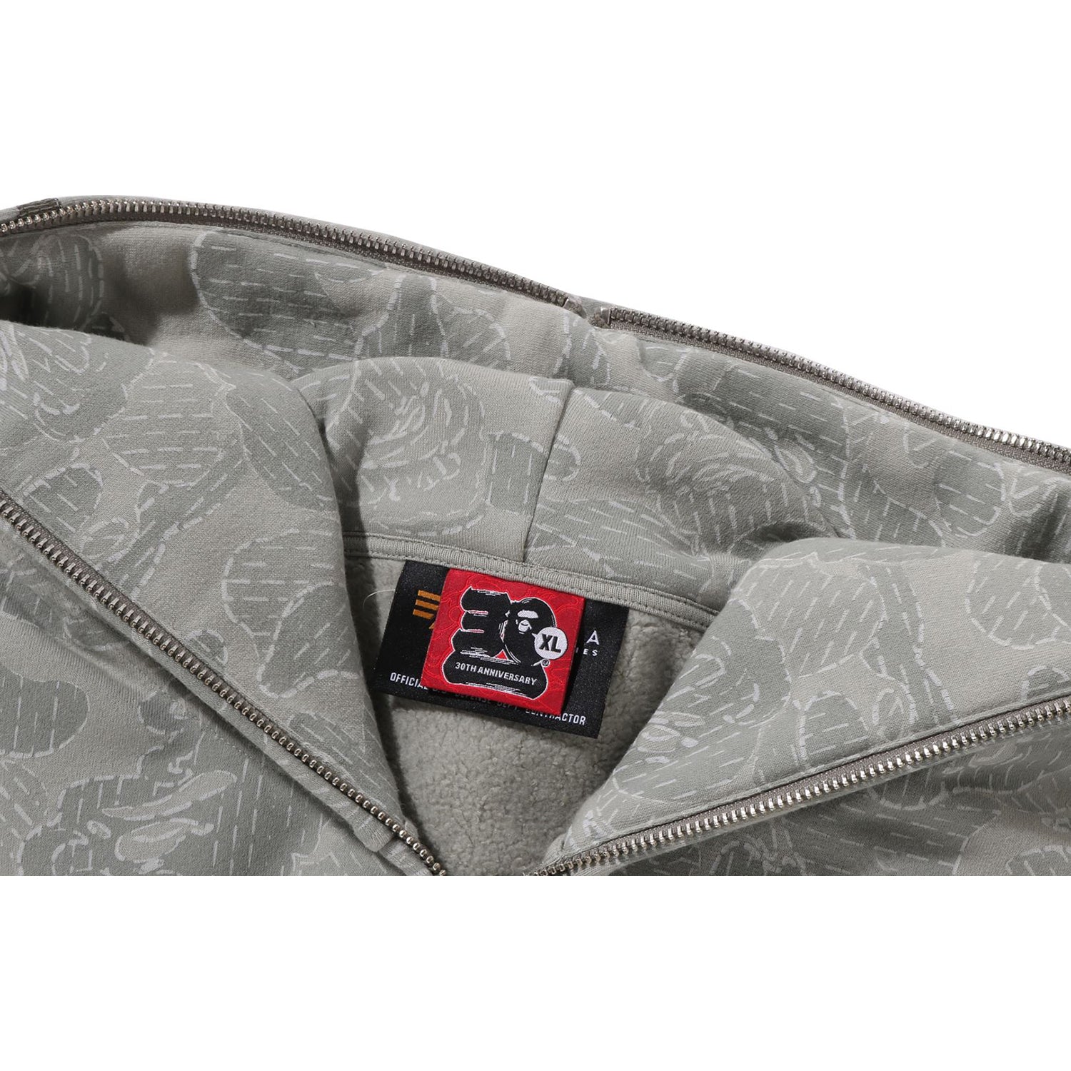 BAPE X ALPHA INDUSTRIES SHARK FULL ZIP HOODIE MENS