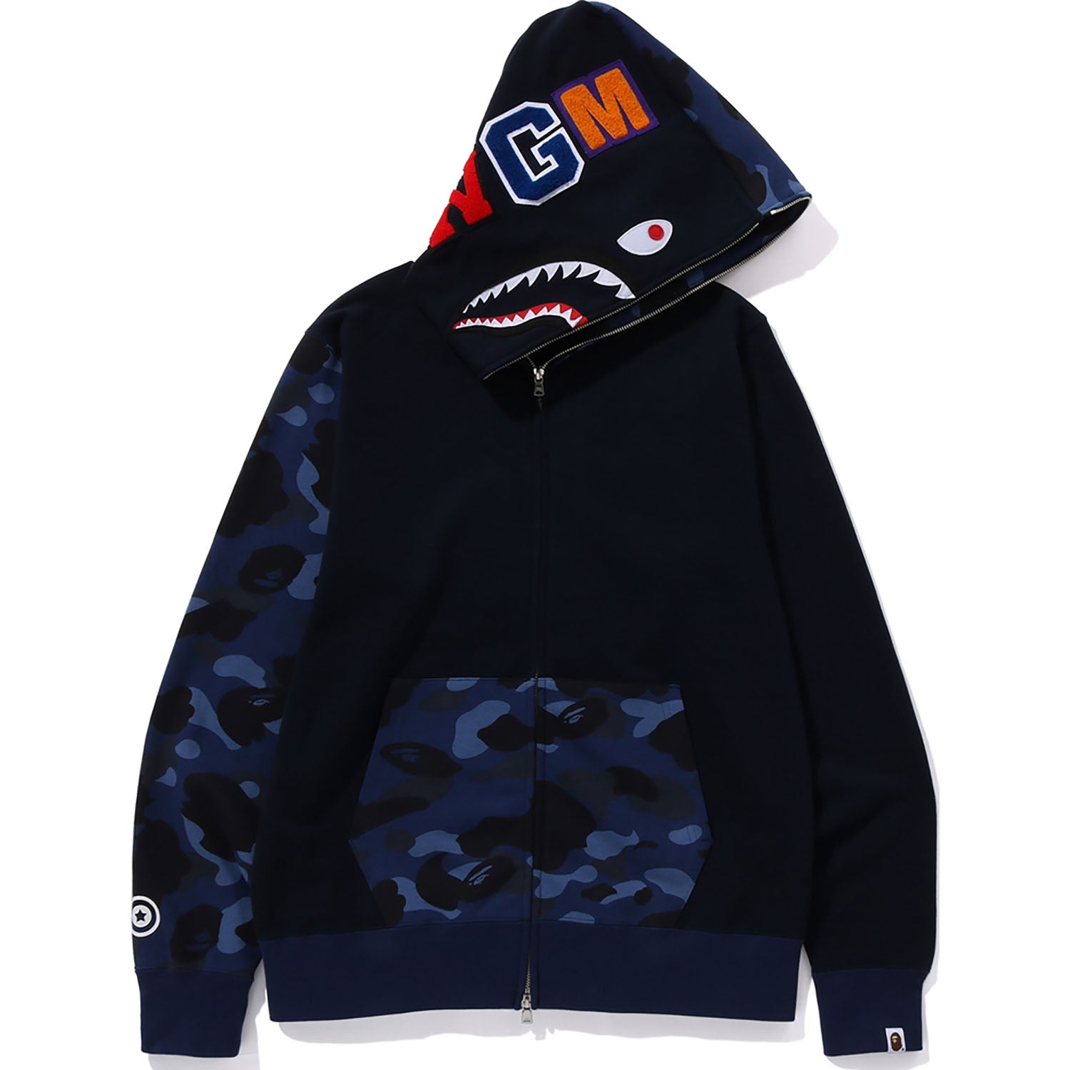 COLOR CAMO SHARK FULL ZIP HOODIE MENS