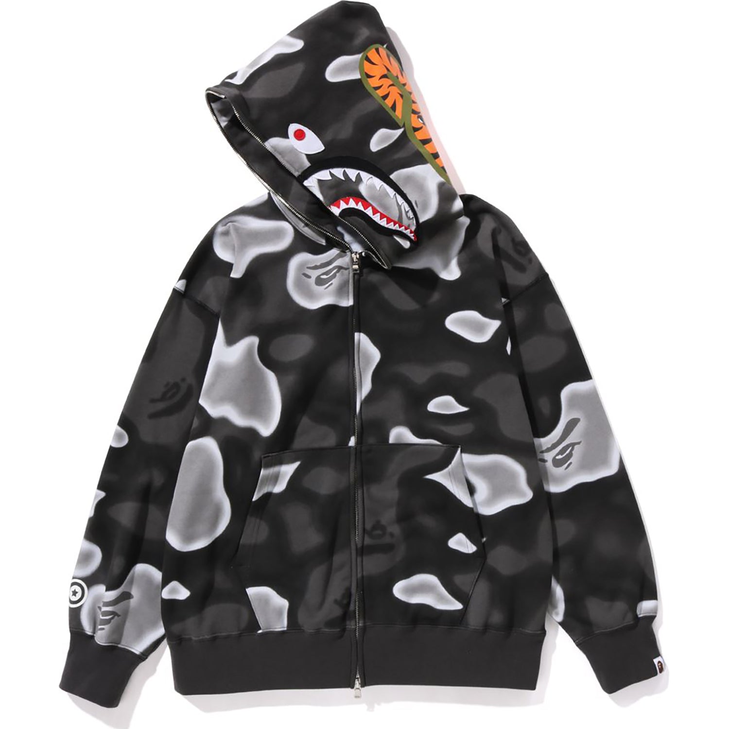 LIQUID CAMO SHARK FULL ZIP HOODIE RELAXED FIT MENS