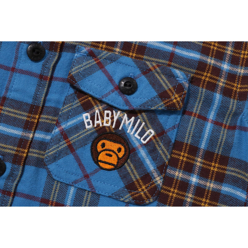 CHECK BABY MILO EMBROIDERY SHIRT KIDS