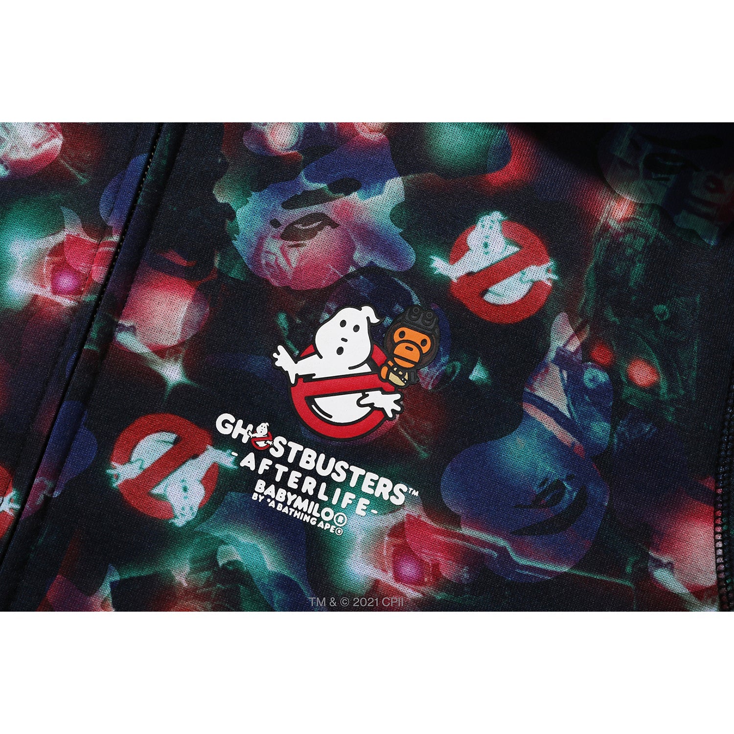BAPE X GHOSTBUSTERS CAMO FULL ZIP HOODIE MENS
