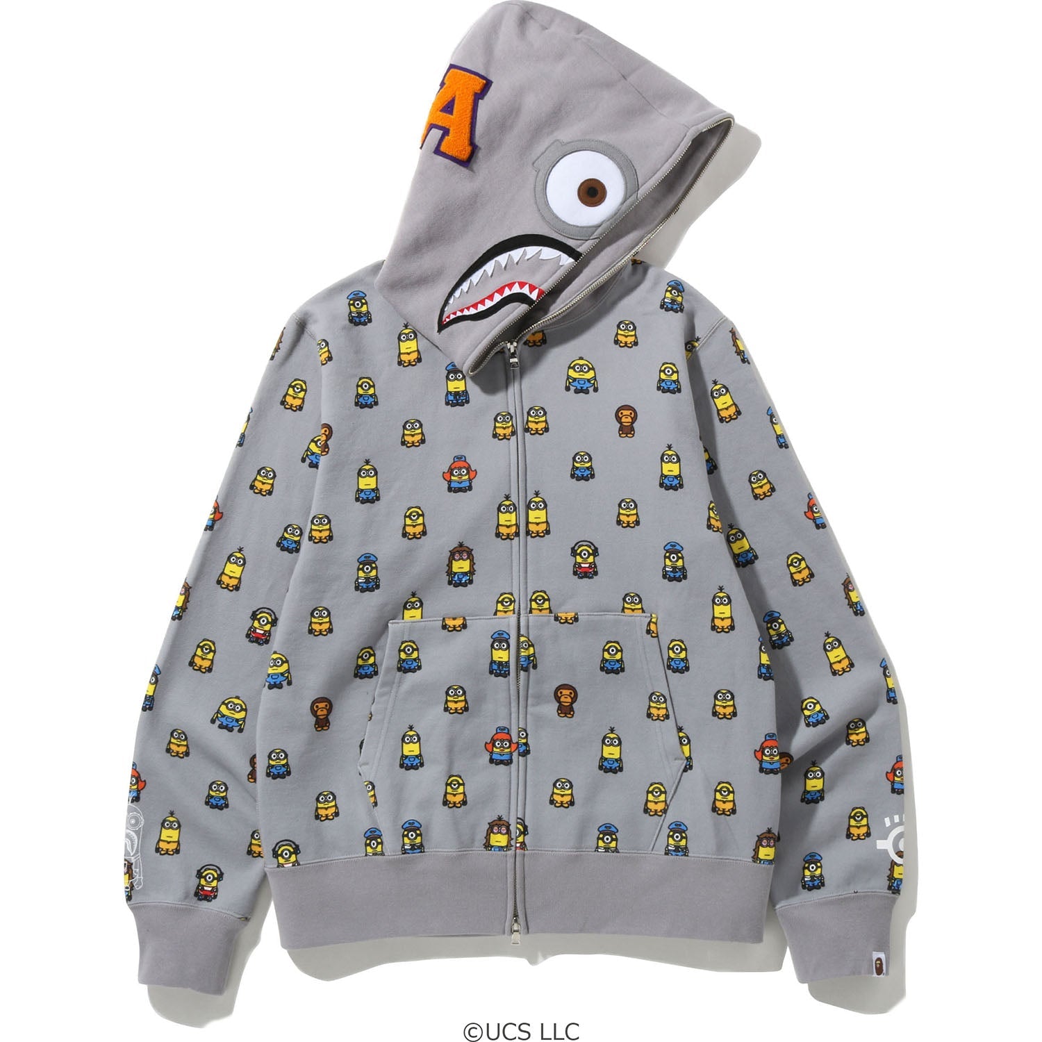 MINIONS SHARK FULL ZIP HOODIE MENS