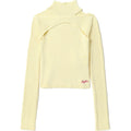 APEE TURTIENECK CUT-OUT KNIT TOP LADIES