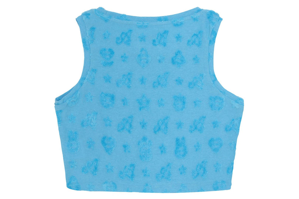 APEE PATTERN EMBOSSED TOWELLING VEST LADIES