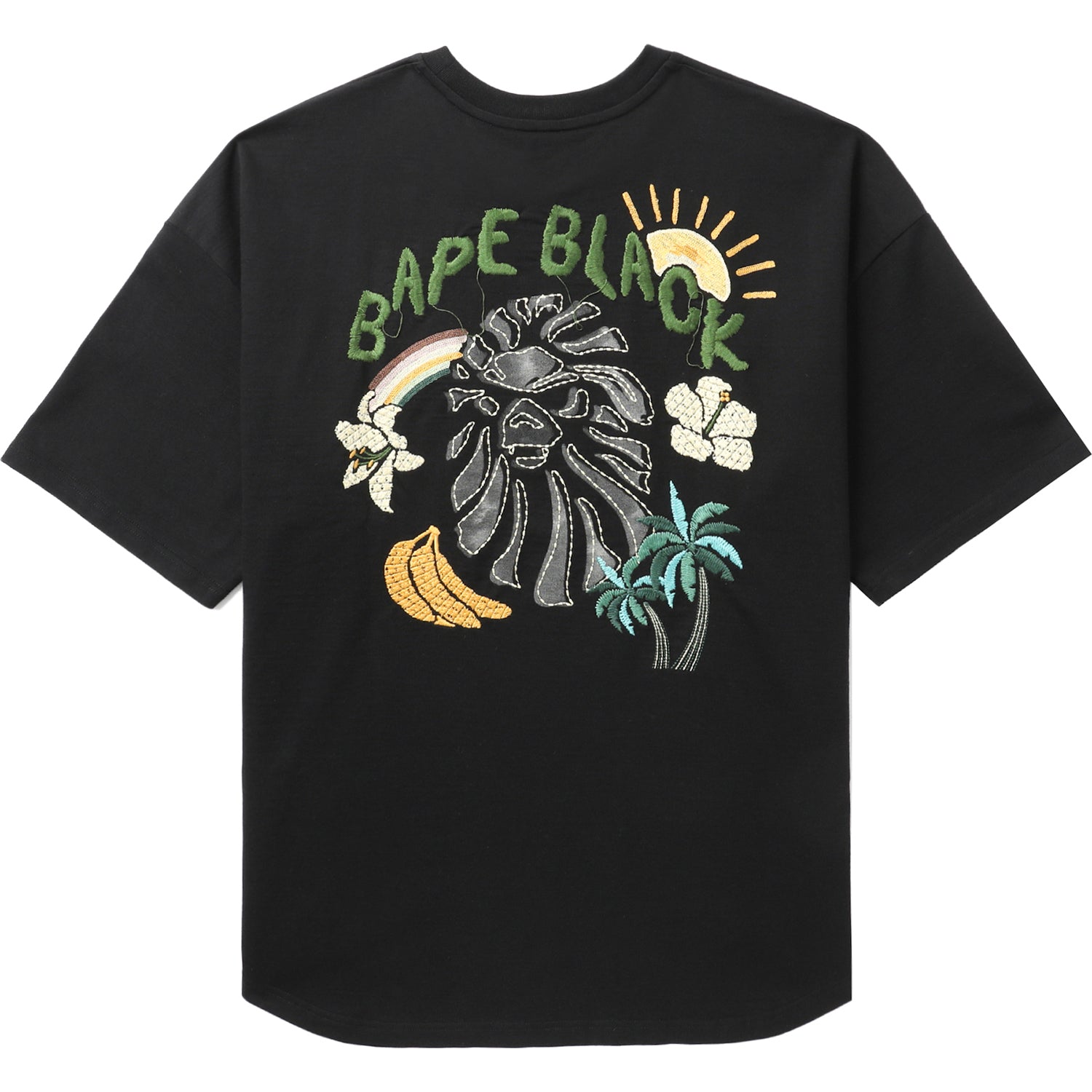 BAPE BLACK EMBROIDERY TEE MENS